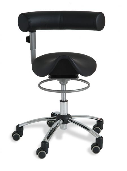 Sattelsitzstuhl Gesundheitsstuhl Kunstleder, Lehne und Sitz höhenverstellbar, Rückenlehne im Sitzen